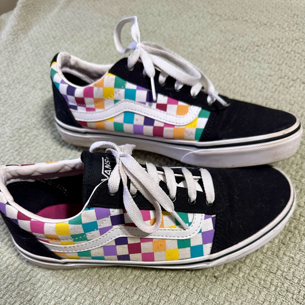 Vans Kids Multicolor Checkered Sneakers